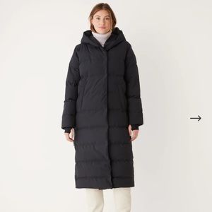 NWT Frank And Oak The Highland Long Puffer Coat in Black size S